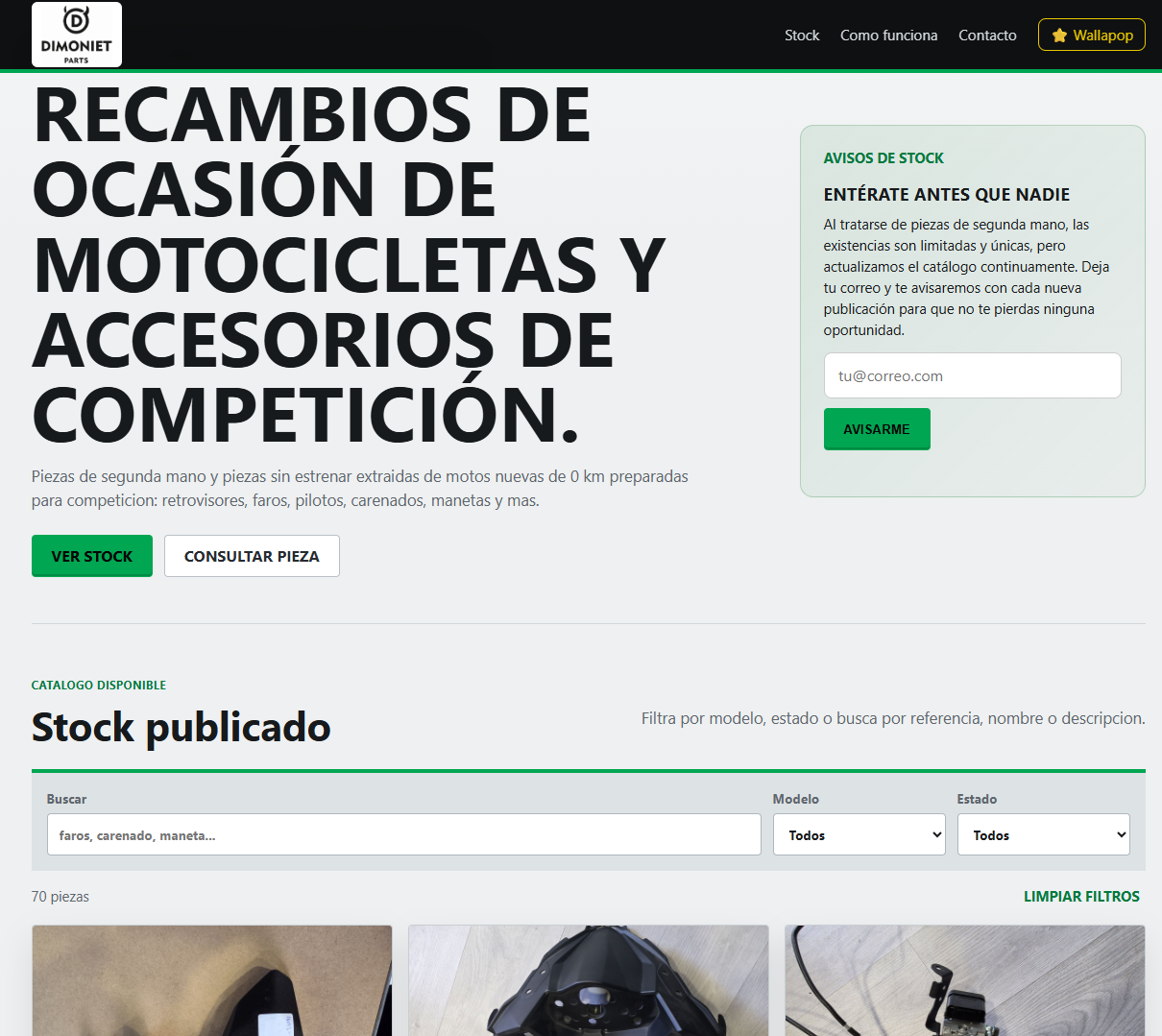 Catálogo de recambios Dimoniet Group